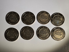 Nintendo Super Mario Frankford Candy Wonderball Coins Lot of 8 Mario Luigi Toad