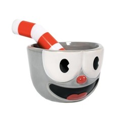 Cuphead Ceramic Mug Coffee Cup with Prop Straw Stirrer 10oz Official Studio MDHR