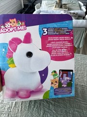 Adopt Me Neon Unicorn Plush 30cm NEW + Unused Rare Toy Code | Rainbow Maker