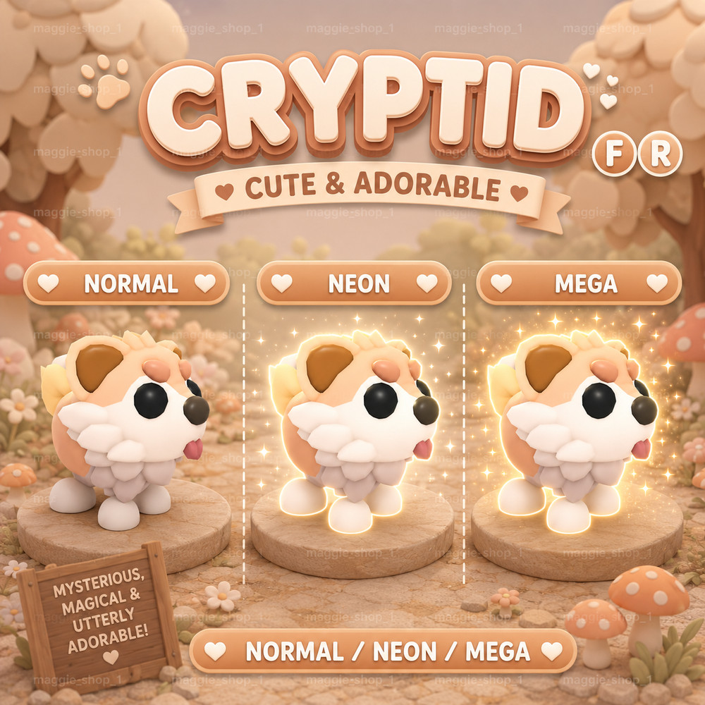 Cryptid FR Normal/Neon /Mega ✨ Adopt From Me Today ✨ Top Picks