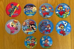 Super Mario Devil World Famicom Showa Retro Menko 1985 Old Vintage 10 Pieces