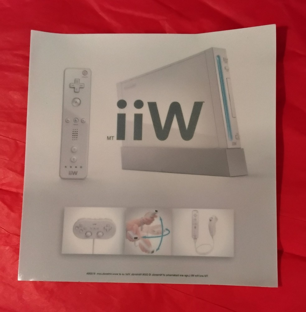 Rare 2006 Nintendo Wii launch static glass cling, never used