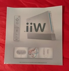 Rare 2006 Nintendo Wii launch static glass cling, never used