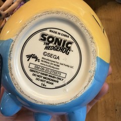 Sonic The Hedgehog Collector’s Edition 24Oz Molded Ceramic Coffee Mug Euc