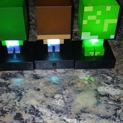 Light-Up Minecraft Character Figures Set – Creeper, Steve, Zombie