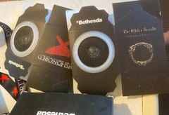 Dishonored Skyrim Dawngaurd Launch Kit Pres Kit Bethesda Shirt Mask Speakers