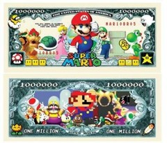 40 Pack Super Mario Bros Nintendo 1 Million Dollar Bills Novelty Money