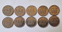 Lot of 10 Capcom Plaza Silver Arcade Token Street Fighter Ryu Rare Promo
