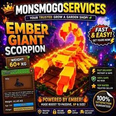 GROW A GARDEN DLC EXCLUSIVE PET GIANT SCORPION/ BUY IT NOW INSTANT DELIVERY ⚡