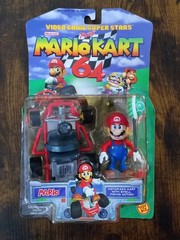 *SEALED* 1999 TOYBIZ SUPER MARIO KART 64 Mario Figure #44221 ~ RARE