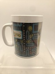 Vintage Plastic Lenticular Pac-Man Cup Mug Bally Midway Thermo Serv 1980