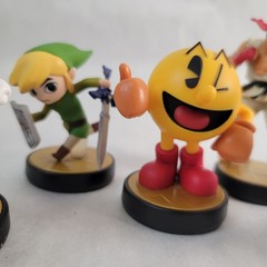 Lot of 5 Non Functional Amiibo Pac-Man Wario Sonic Toon Link Ryu Nintendo Smash