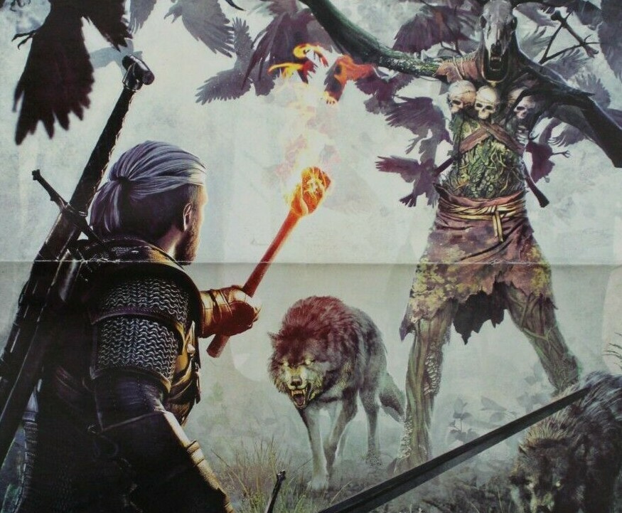 2016 THE WITCHER III WILD HUNT + SHENMUE Double-Sided Poster 40 cm. (15.75″)