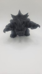 PLA Carbon Fiber Super Mario Brothers Bowser Figurine. 4″ 3D Printed.