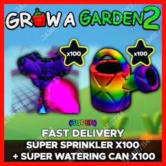 🪴Grow a Garden 2 | Super Sprinkler x100 + Super Watering Can x100 | GAG2 Fast