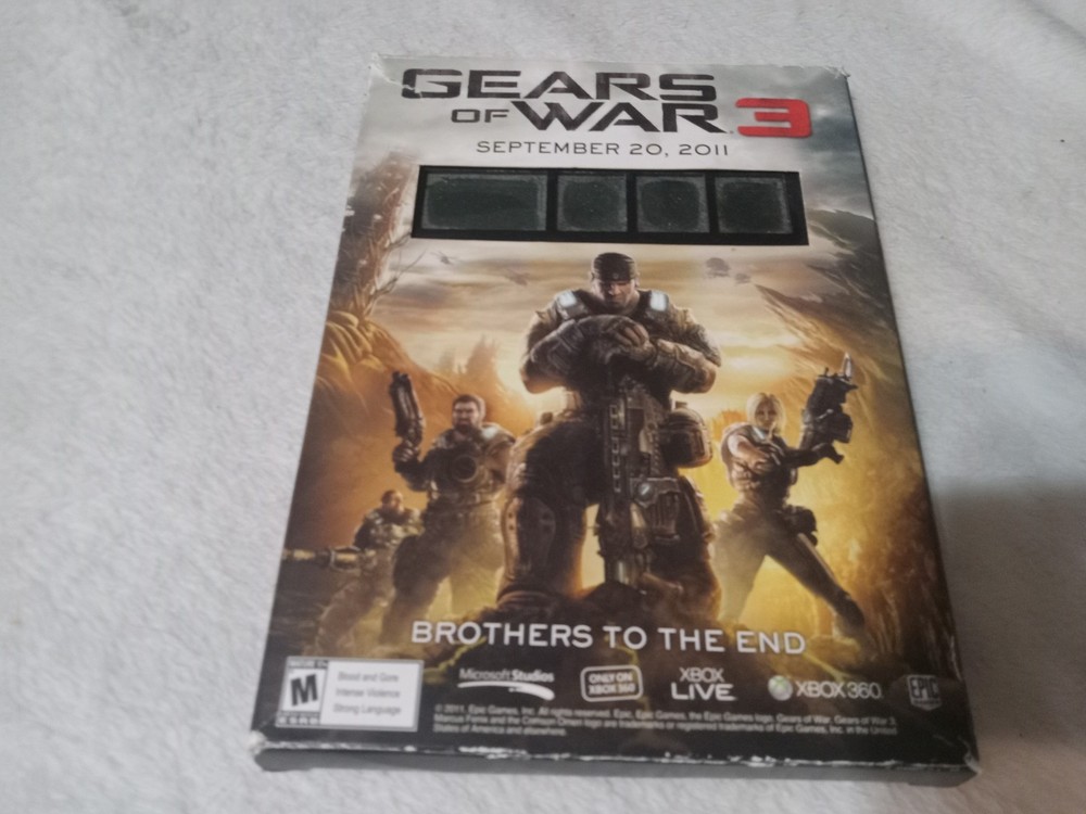 Gears of War 3 Countdown Counter Display Booklet No Game