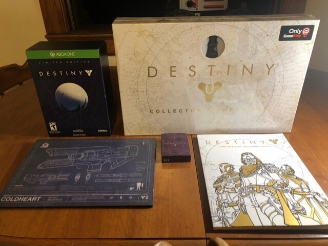 Destiny chess set, xbox limited edition, blueprint, cards, coloring book
