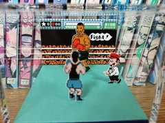 Punch out!! Mac vs Mike Tyson Handmade Diorama – NES Gaming Cube – Fanart