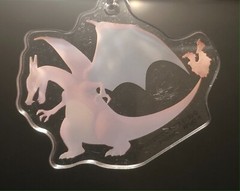 Pokemon Figure Flats Charizard Acrylic Strap Bandai Mewtwo Strikes Back Movie