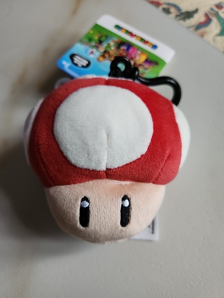 Super Mario Mushroom Plush 7″ Nintendo Red Power Up New With Tag 2021
