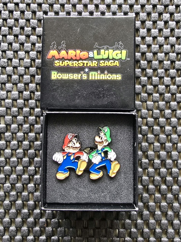 Mario & Luigi SuperStar Saga Bowsers Minions Preorder Pin Badge Promo Rare 3DS