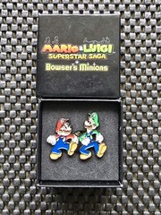 Mario & Luigi SuperStar Saga Bowsers Minions Preorder Pin Badge Promo Rare 3DS