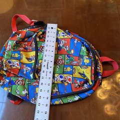 Super Mario Bros Nintendo Bioworld Backpack Mario Yoshi Toad Peach Print Bag