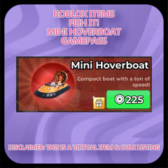 Fish It! Mini Hoverboat | Gamepass | Fast Delivery | Roblox Items