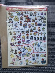 Vintage Nintendo Paper Mario Pinball Pokémon Starfy Character Sticker Sheet SNES
