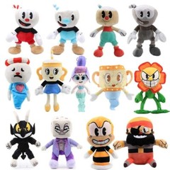 14 Styles Cuphead Plush Characters 10″ 25cm Mugman Devil Legendary Chalice Dolls