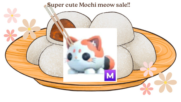 ADOPT ME MEGA NEON LEGENDARY MOCHI MEOW SAFE AND GUARANTEE 24 HOUR DELIVERY