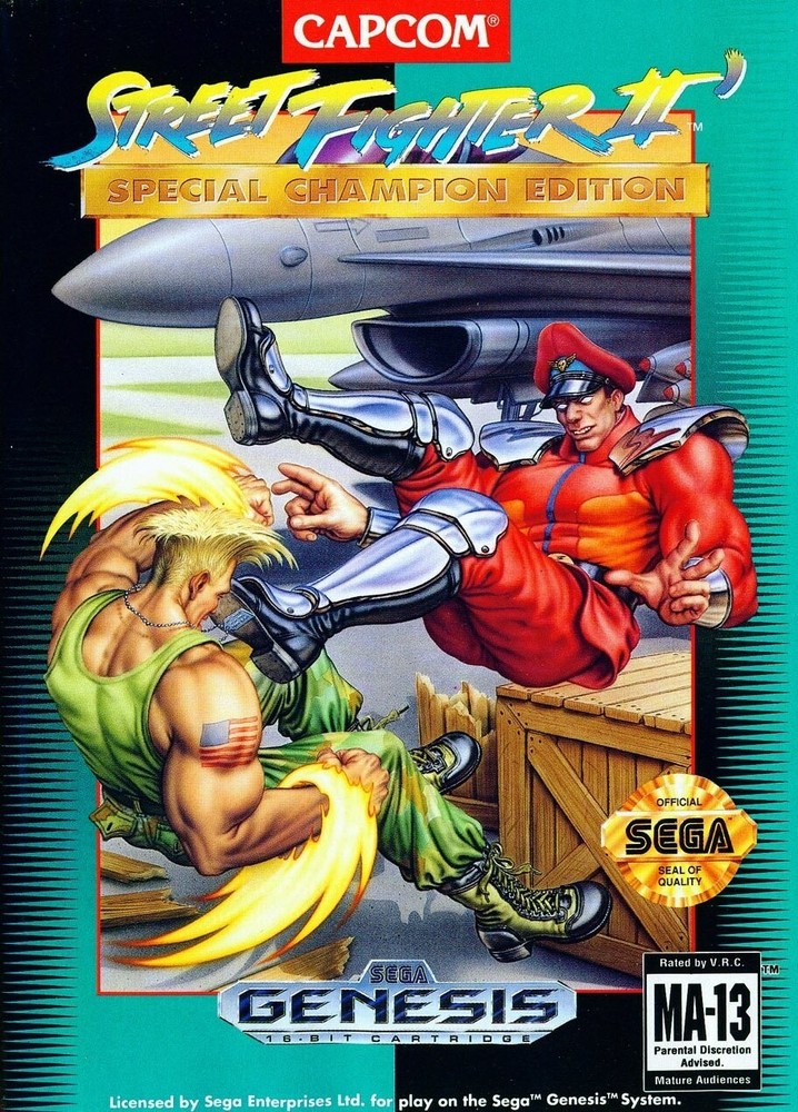 Sega Genesis Classic – Street Fighter II Champion Video Game Cover Poster 11×15