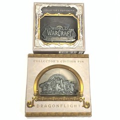 World Of Warcraft Dragonflight Collector’s Pin /2500 Blizzcon Set Of 2 Blizzard