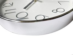 Tosnail 12 Inches Round Silent Non Ticking Quartz 12 Inches, Silver Frame