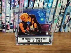 Final Fantasy Cloud Tifa Kiss DATE Handmade Diorama – Gameboy Gaming Cube-Fanart