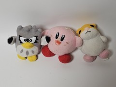 Set Of 3 Rare Kirby’s Dream Land 3 Small Plush 2.75″ Bandai 1997 Hal Toy