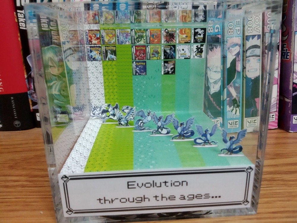 Pokemon Articuno Generations Handmade Diorama – Gameboy Gaming/Retro Cube-Fanart