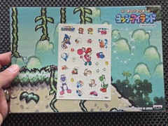 Vintage Nintendo Mario Yoshi’s Island SNES Sticker Sheet Background Level Board