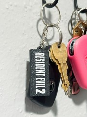 Resident Evil 2 Keychain PS1 Inspired Claire Fine Health Bar Gamer Gift Keyring