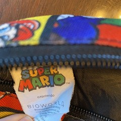 Super Mario Bros Nintendo Bioworld Backpack Mario Yoshi Toad Peach Print Bag