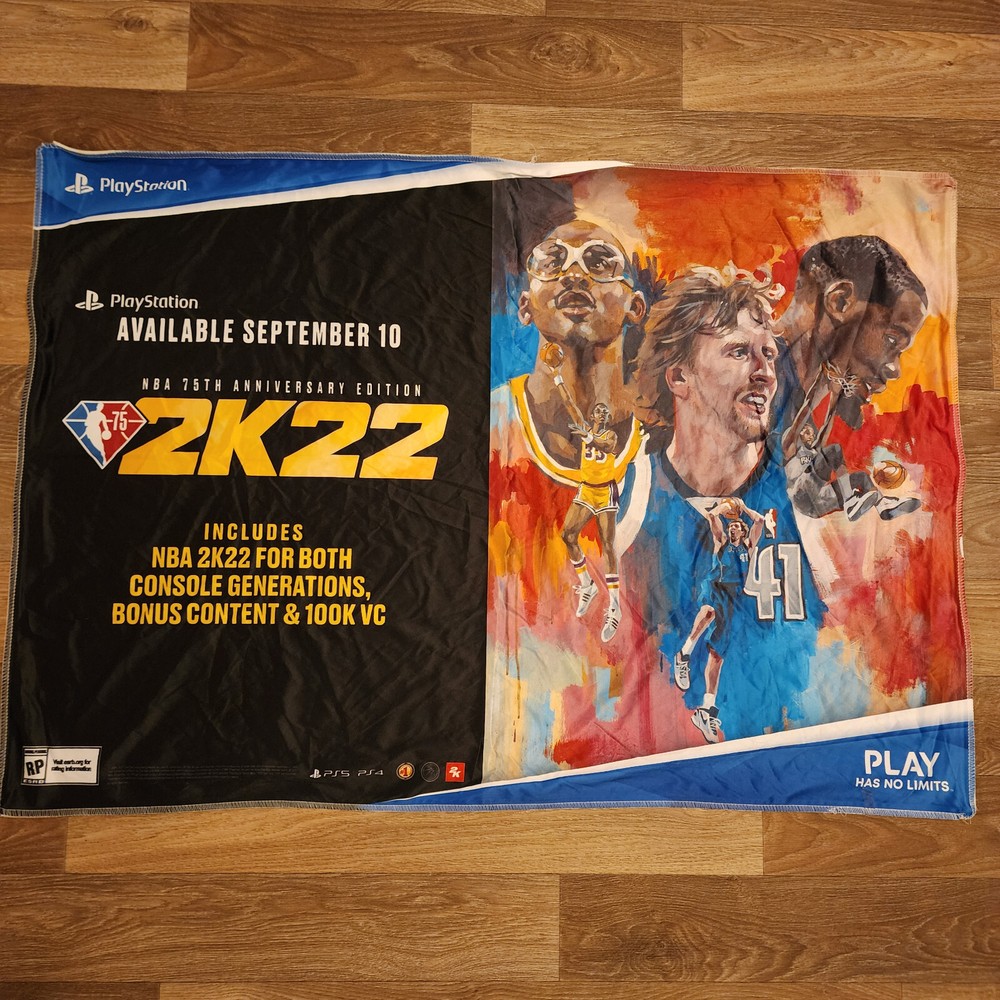 NBA 2k22 GameStop Fabric Promotional Poster 33 x 48 Inches
