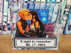Final Fantasy Cloud Tifa Kiss DATE Handmade Diorama – Gameboy Gaming Cube-Fanart