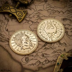 The Elder Scrolls Online Skyrim 24k Gold Septim Coin w/ Case Figure Official