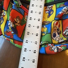 Super Mario Bros Nintendo Bioworld Backpack Mario Yoshi Toad Peach Print Bag