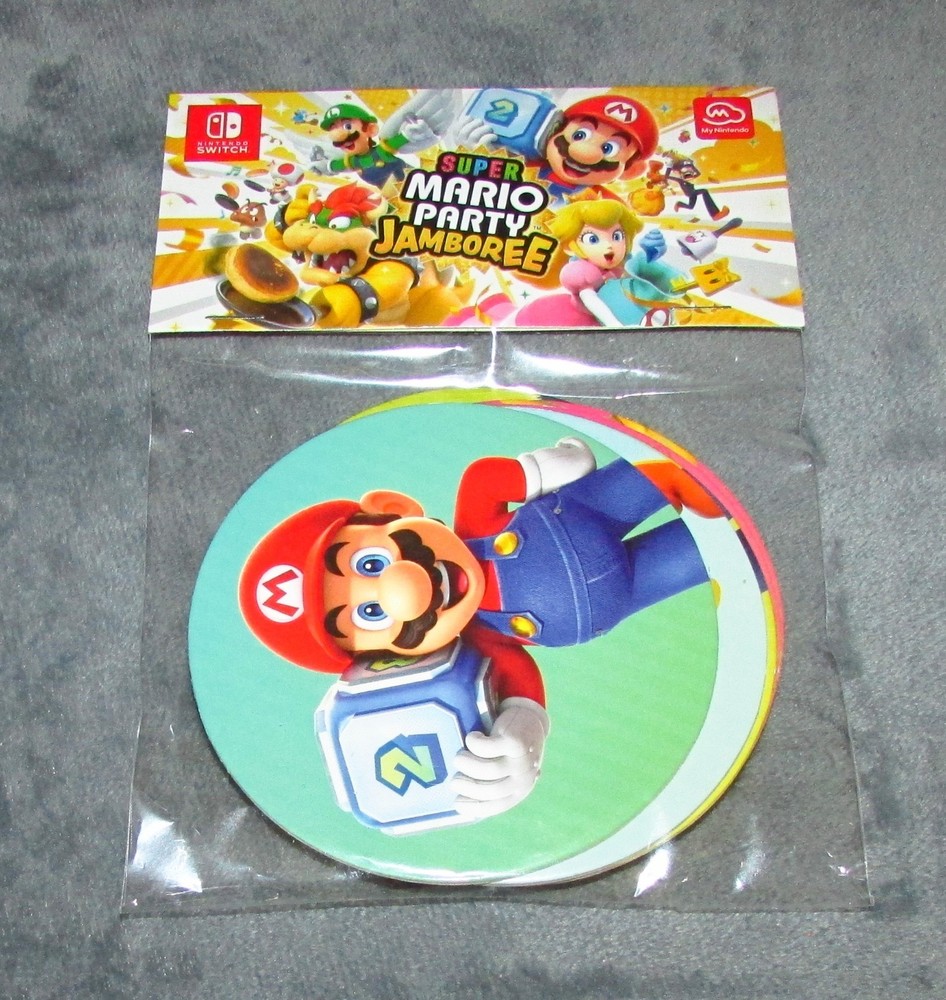 Super Mario Party Jamboree Party Coasters Set of 8 – My Nintendo Switch Reward