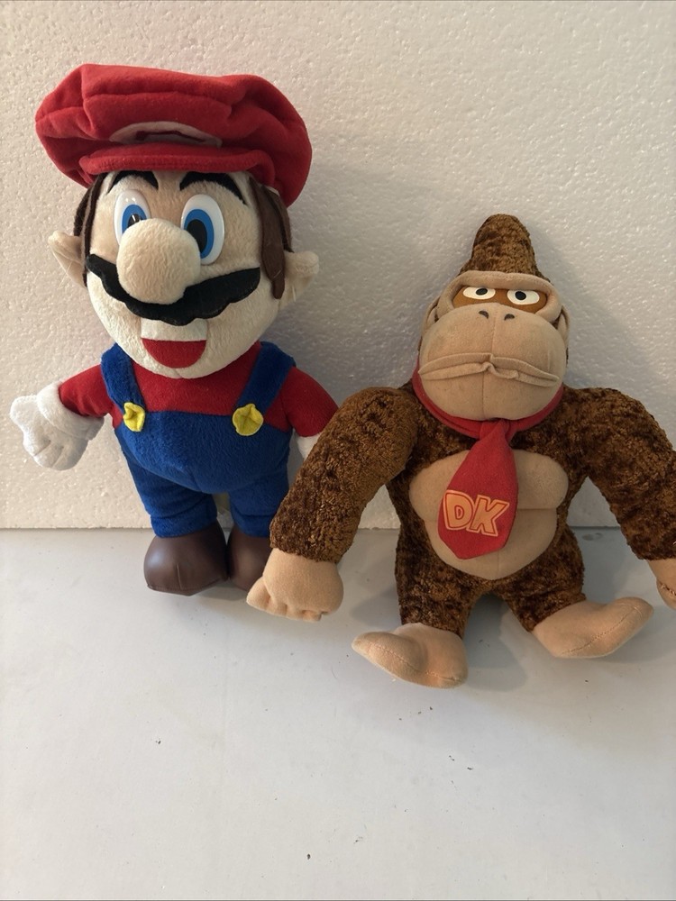 Talking Super Mario Plush Figure 1997Inc. Nintendo WORKS Donkey Kong As Well