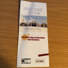 Dead Rising GameStop Promotional Willamette Parkview Mall Map Pamphlet Rare