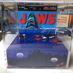 Jaws Nintendo Nes 3D Cube Handmade Diorama – Retro Gaming – Papercraft