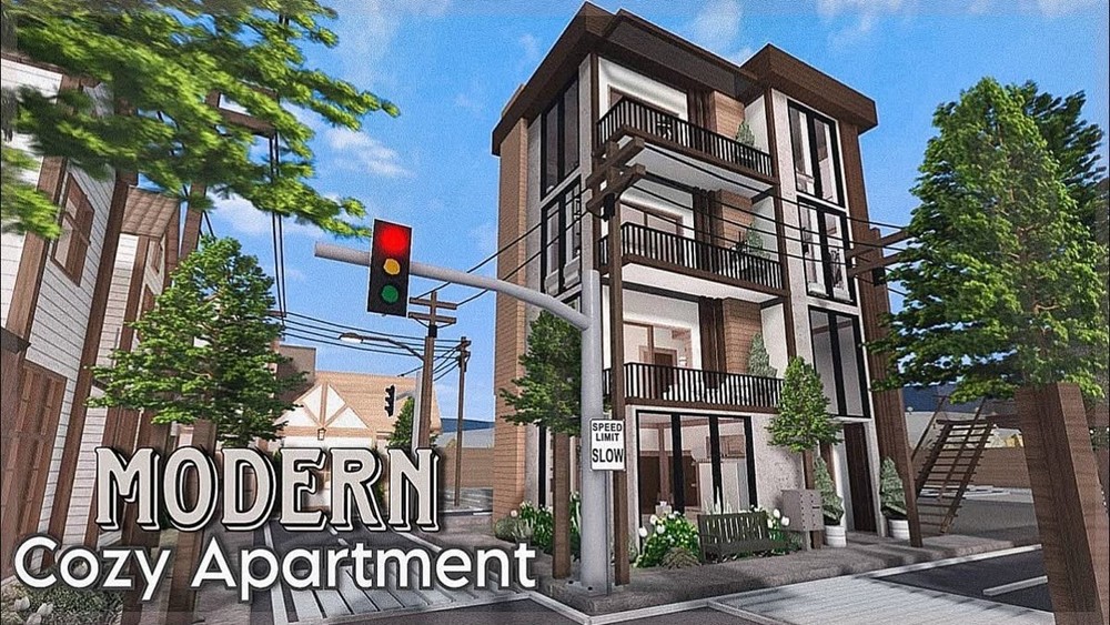 MODERN COZY APARTMENT BLOXBURG.CHECK DESCRIP.FAST BUILDER FOR CHEAP PRICE