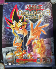 Original Yu-Gi-Oh YGO Capsule Monster Coliseum PlayStation 2 Promo Poster 28×22